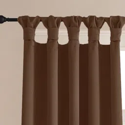 HOMEMONDE Brown 2 Pieces Black Out Window Curtains image 4