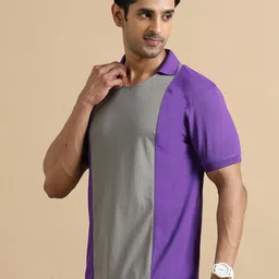 ECOLINE Clothing Men Antimicrobial Colourblocked Polo Collar T-shirt image 3
