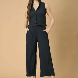 Murcia Self Design Sleeveless Shirt With Trouser image 1