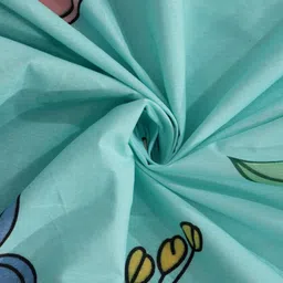 Myntra Elegant Homes Blue & Pink Printed 300TC Single Bedsheet Set 2.25m x 1.50m image 3