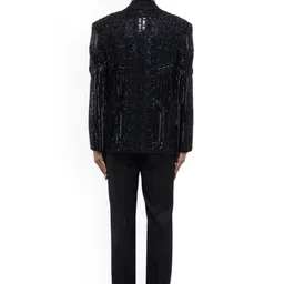 SDS By Kushal Shah Embroidered Tailored-Fit Art Deco Tuxedo Set image 2