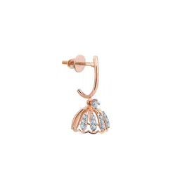 GIVA 18K Rose Gold Diamond Jhumki Earrings-3.71gm image 5
