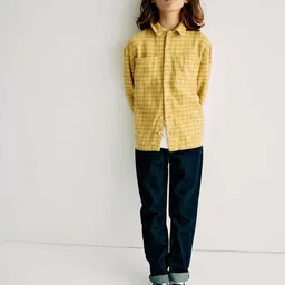 Marks & Spencer Boys Micro Checks Checked Spread Collar Pure Cotton Shirt-picture-18