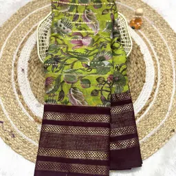 RegalDrapes Floral Printed Pure Georgette Saree With Unstitched Blouse Piece-picture-18
