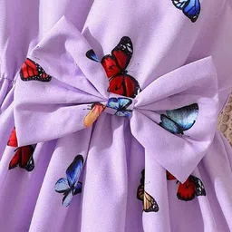 Kidotsav Print Flutter Sleeve Fit & Flare Dress image 5