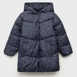 Mango Kids Girls Floral Hooded Padded Jacket-picture-3