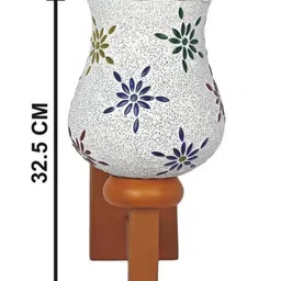 1ST TIME Multicoloured & White Colourblocked Wood Traditional Wall Lamp image 5