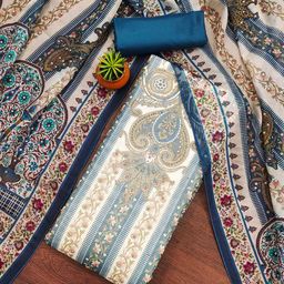 Rangtulika Ethnics Floral Printed Organza Unstitched Dress Material-picture-43