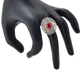 CHARMS Gold-Plated Alloy Cubic Zirconia Finger Ring image 2