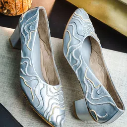 NR By Nidhi Rathi Women Embellished Pointed Toe Block Pumps-picture-14