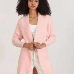 SHOWOFF Acrylic V-Neck Longline Shrug image 4