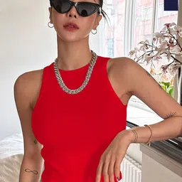 CILIMILI Women Pack Of 2 Ribbed Tank Crop Top-image-3