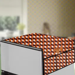 The Furnishing Tree Orange Printed Refrigerator Cover-picture-14