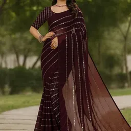 Moda Rapido Women Purple Sarees-picture-24