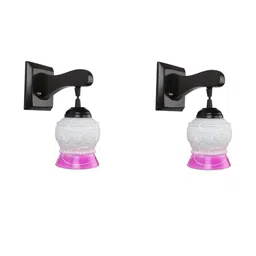 SOMIL Pink Glass Cylinder Printed Wall Lamps-picture-21