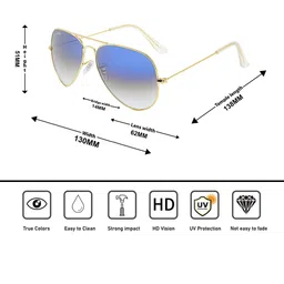 LOUIS KOUROS Unisex Aviator Sunglasses with UV Protected Lens image 2