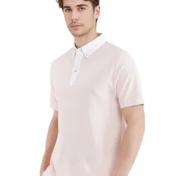 RARE RABBIT Men Solid Polo Collar Cotton T-shirt image 4