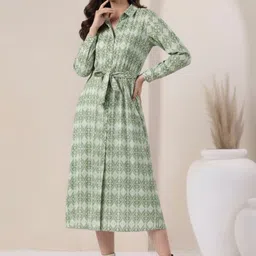 Zenava by Myntra Print Shirt Midi Dress-picture-18