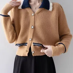StyleCast x Revolte Women Shirt Collar Ribbed Pullover-image-40