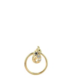 VALANOVA Women 14K Yellow Gold & Lab Grown Diamond Nosepin 0.25gm-image-13