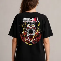 Anikmart Graphic Printed Drop-Shoulder Sleeves Pure Cotton Oversized T-shirt image 4