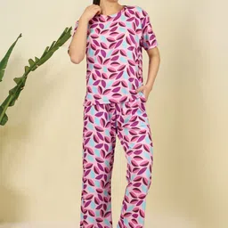 POOJARAN SAREE Women Printed Night suit image 5