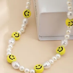 StyleCast x Revolte Gold-Plated Artificial Stone Baeded MInimal Necklace image 3