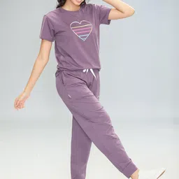 LOTIK Women Cotton Lycra Solid Nightsuit & Tracksuit Set image 4