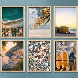 WALLLANE Brown 6 and more Piece Wood Abstract Wall Paintings image 4