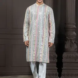EKYAA Men Printed Thread Work Kurta-picture-11