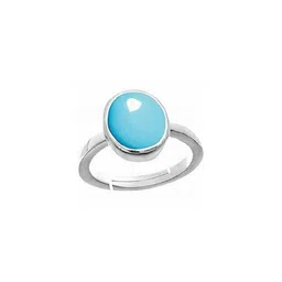 GenZcomplex Silver-Plated Brass Turquoise Finger Ring-picture-29