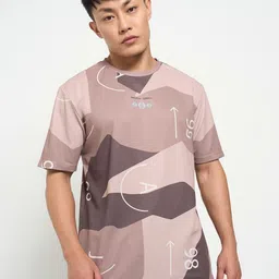 Ajile by Pantaloons Men Abstract Printed Round Neck Cotton Relaxed Fit T-shirt-image-88