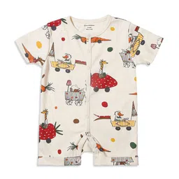 My Milestones Infant Boys Conversational Printed Cotton Rompers-picture-50