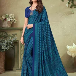 Reboot Fashions Women Ethnic Motifs Pure Crepe Saree-image-9