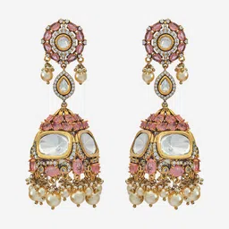Kushal's Fashion Jewellery Victorian-Plated Kundan & Cubic Zirconia-Studded Jewellery Set image 3