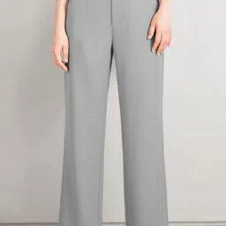 BROADSTAR Women Smart Straight Fit High-Rise Easy Wash Trousers-picture-16