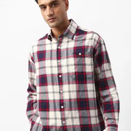 Bewakoof Men Standard Tartan Checks Opaque Checked Casual Shirt-picture-22