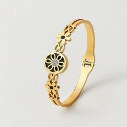 THE FASHION JEWELLERY Gold-Plated Enamelled Bangle-Style Bracelet-picture-41