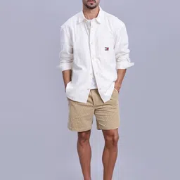 Tommy Hilfiger Men Oversized Fit Spread Collar Solid Cotton Casual Shirt image 3