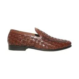 Koblerr Men Textured Leather Slip-Ons Formal Loafers image 4