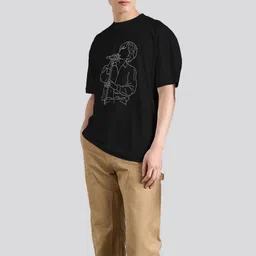 The Korhean Store Men Printed Extended Sleeves T-shirt image 3