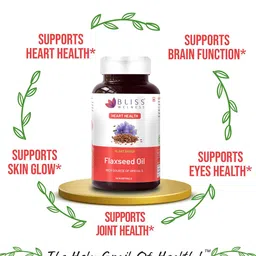 Bliss Welness Set Of 2 Plant Based Flaxseed Oil Softgels - 60 Softgels Each image 4