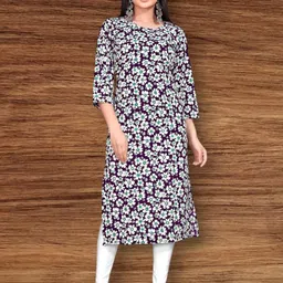 MANTRA DESIGNER Women Purple Crepe Kurtas-picture-41