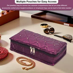 Kuber Industries Purple Set of 1 Regular Jewellery Organiser Organisers image 4