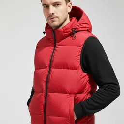 Mast & Harbour Men Hooded Bomber Patchwork Jacket-picture-19