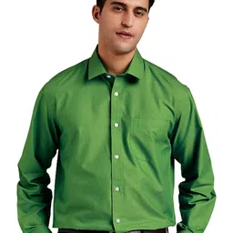 CB-COLEBROOK Men Solid Spread Collar Cotton Formal Shirt-picture-22
