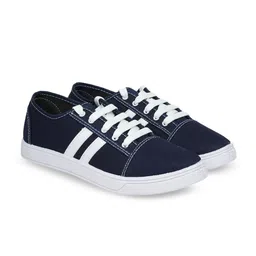 Spotwalk Men Striped Canvas Regular Sneakers image 5