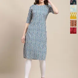 7Threads Women Pack Of 6 Ethnic Motifs Printed Kurta-picture-41