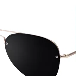 RESIST EYEWEAR Unisex Black Lens & Silver-Toned Aviator Sunglasses with image 5