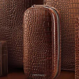 Lapis Bard Mandeville Croc-Textured Leather 1 Slots Watch Organiser Box-picture-48